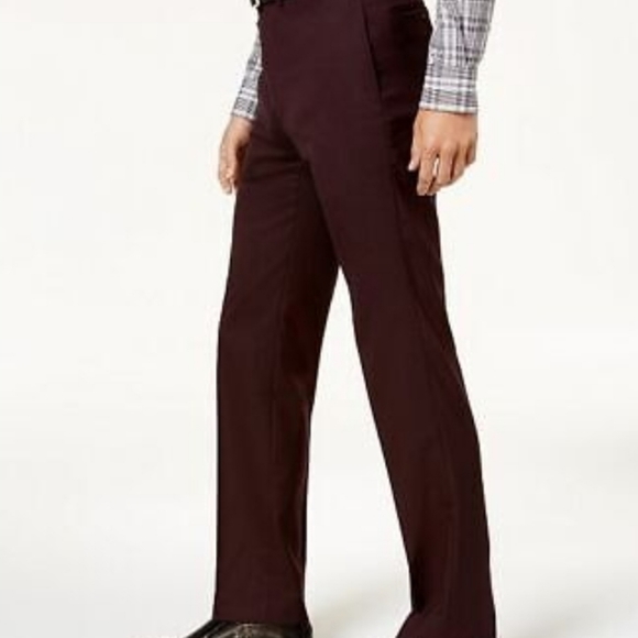 NWT Calvin Klein Mens Slim Fit Stretch X Pants Maroon x Burgundy 31x34 - Picture 3 of 3